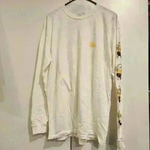 Men's Stussy Dolls Pig Natural Long Sleeve Cotton Tee T-Shirt NWT